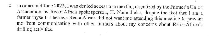 Sworn affidavit excerpt