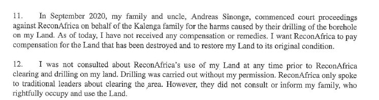 Sworn affidavit excerpt
