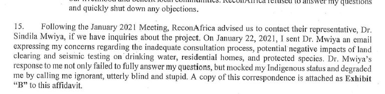 Sworn affidavit excerpt