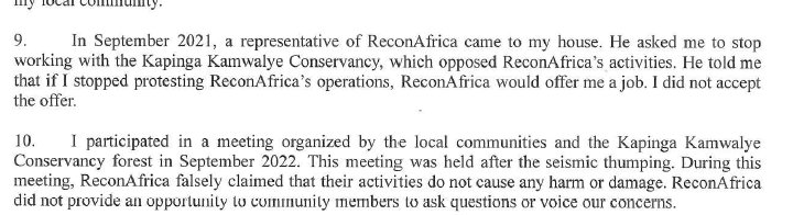 Sworn affidavit excerpt